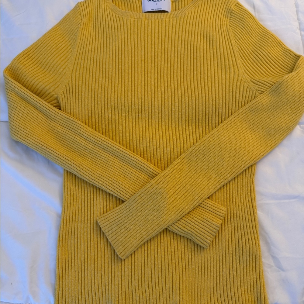 Old Navy Mustard Ribbed Women's Sweater